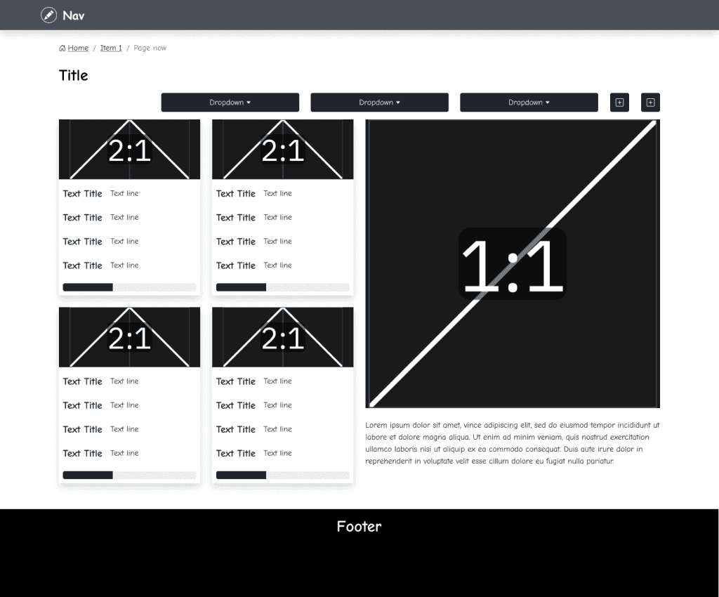 ABI Registry platform design screen showing dashboard layout
