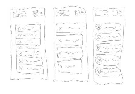 Wireframe sketches refining task flows and interaction patterns